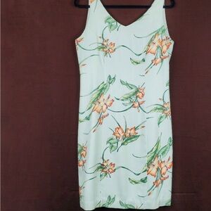 TOMMY BAHAMA Seafoam Floral Silk Sheath Mini Dress